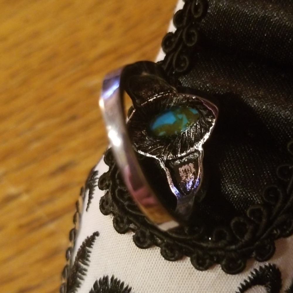 Turquoise colored stone ring - Picture 2 of 7
